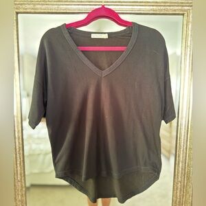 Rag & Bone Black Relaxed Boxy Short Sleeve Tee